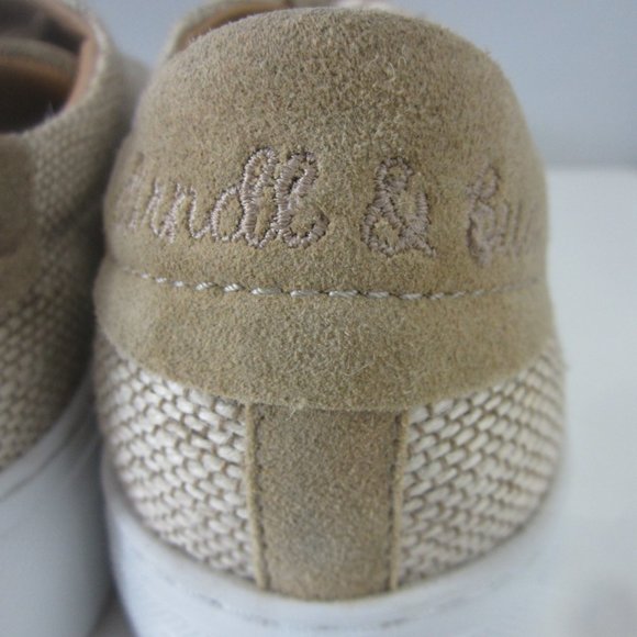 Dirndl + Bua Womens 7.5 EU 38 Beige Suede Lace Up Sneakers Shoes 1588 - Picture 6 of 11